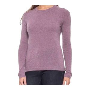 Tahari Cashmere Long‎ Sleeve Sweater Plum Color XS